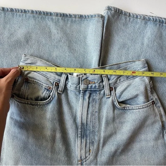 Agolde Light Blue Flare & Wide Leg Jeans - Picture 8 of 13